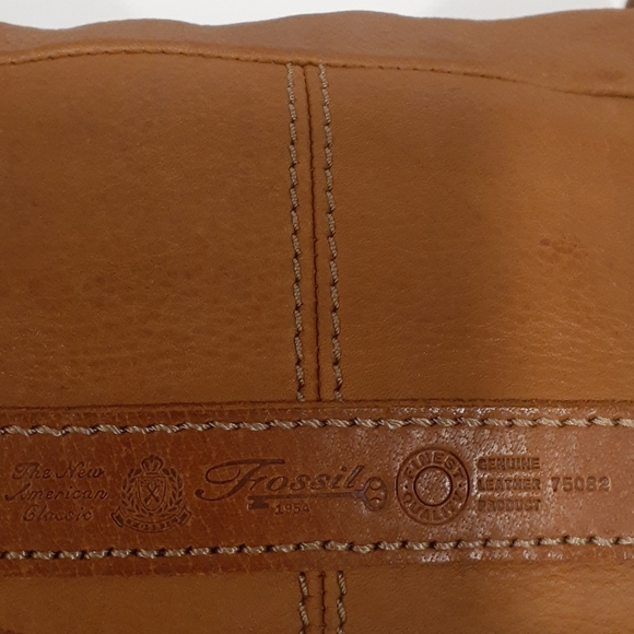 Fossil Y2k  leather Brown shoulder bag - Picture 11 of 16